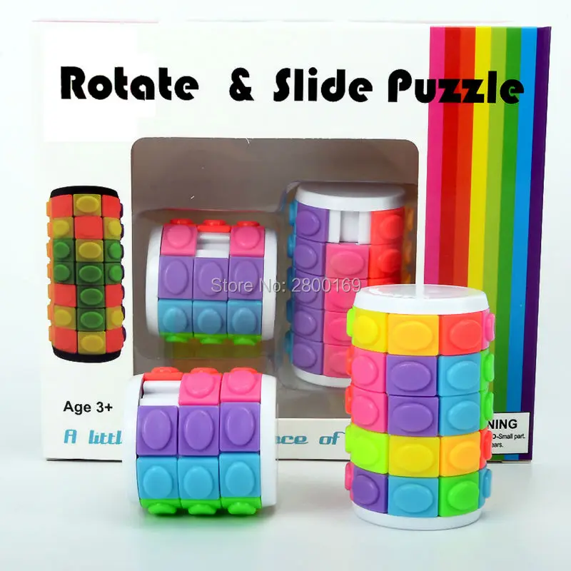 

2PCS Mini Bold puzzle Cube Human Powered Creative Desktop Rotate & Slide hand Stress Relief Toys For Autism And ADHD Anti Stress
