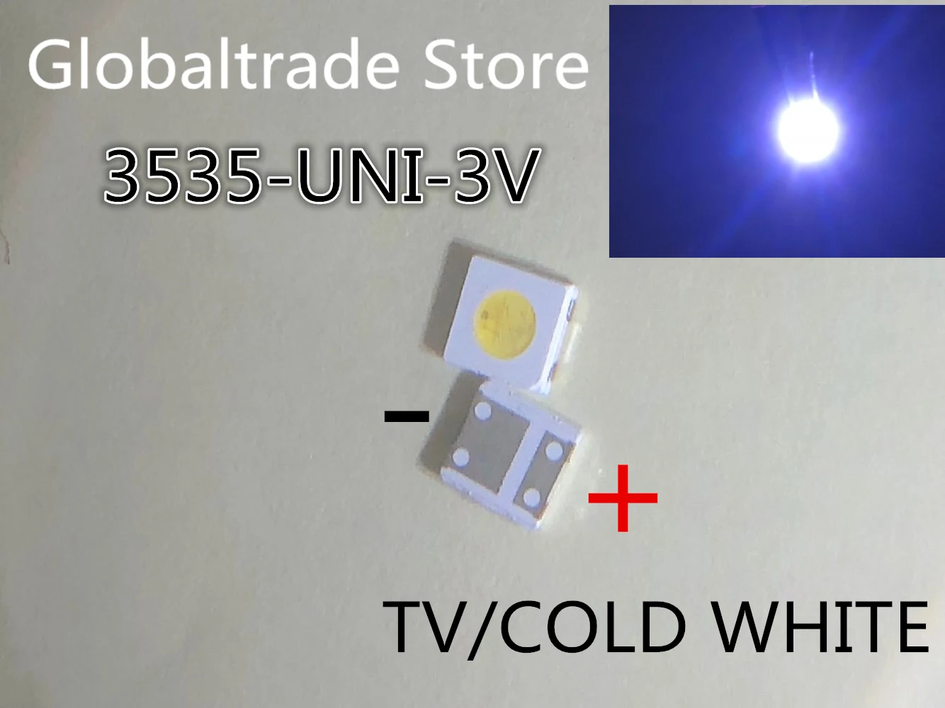 100 шт. UNI светодиодная подсветка Высокая мощность LED 1 Вт 3537 3535 90 лм 3 в холодный