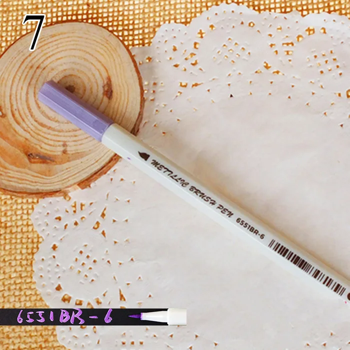 10 цветов мкм металлический маркер ручка детальная Маркировка Маркер металлический маркер для альбома черная бумага Рисование товары для рукоделия - Цвет: Purple