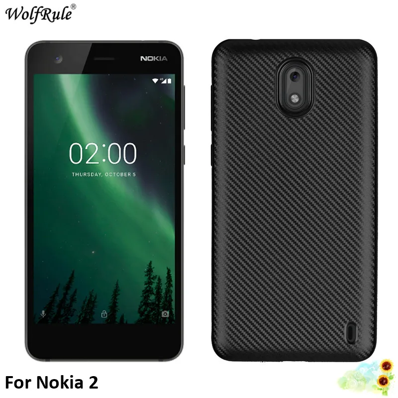 

WolfRule For Fitted Cases Nokia 2 Case Soft Silicone TPU Bumper Housings Phone Bag Case For Nokia 2 Cover Shell 5''