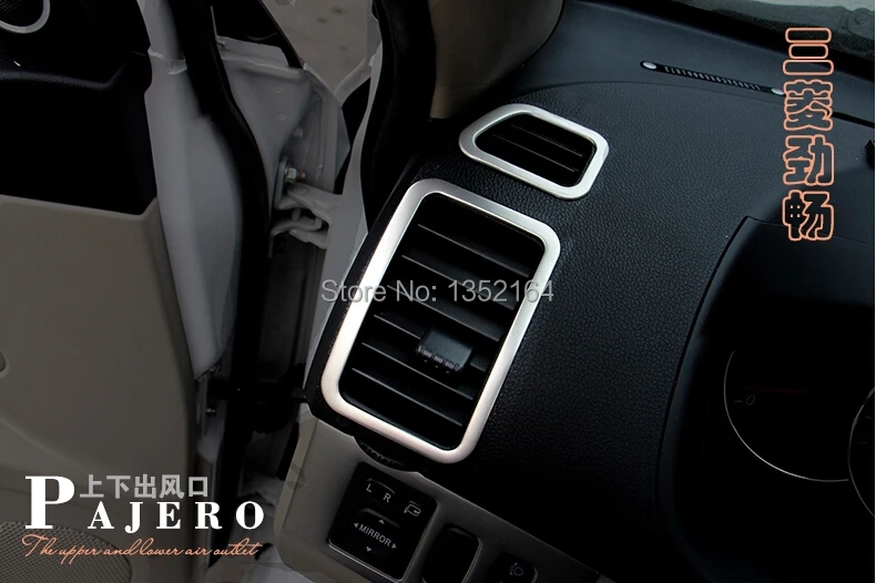 Авто Интерьер Кондиционер Вентиляционный планки для Pajero Sport, нержавеющая сталь, автомобильные аксессуары, 4 шт