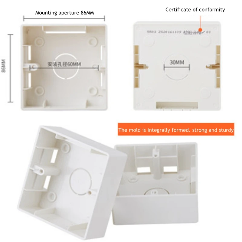

1pcs Switch socket type 86 wall mounted box plastic wiring box