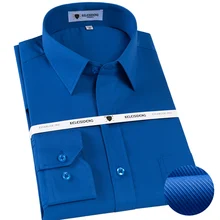 Однотонная саржевая белая офисная мужская элегантная Рабочая Рубашка нежелезная стойкая к морщинкам с длинным рукавом брендовая Высококачественная Мужская одежда рубашки