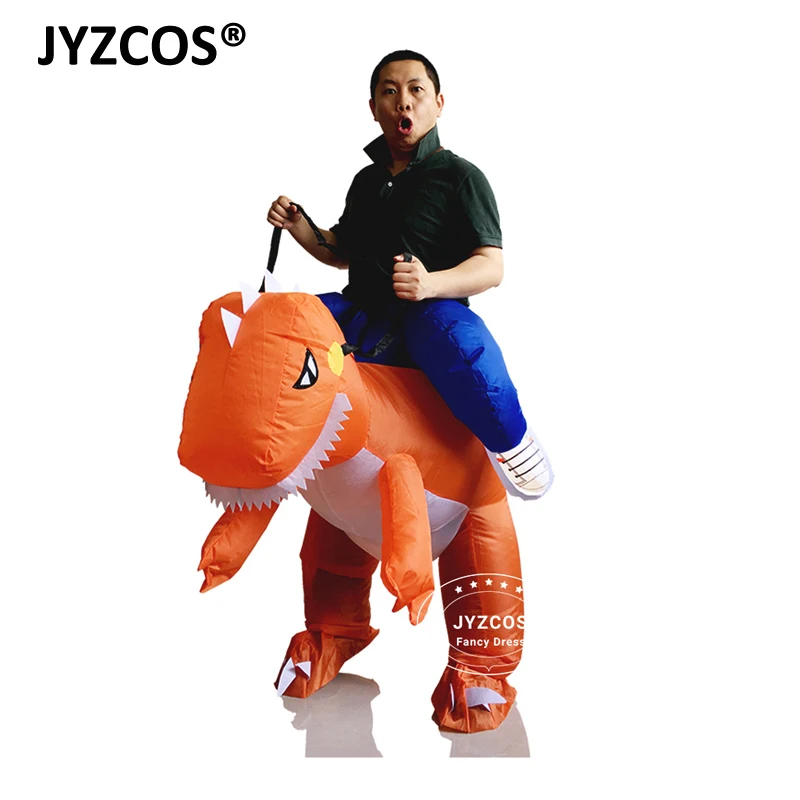 JYZCOS Kids dinosaur costumes Adult Blow Up Christmas Party Ride on Dragon Suit Inflatable Costumes Purim Halloween Cosplay (2)