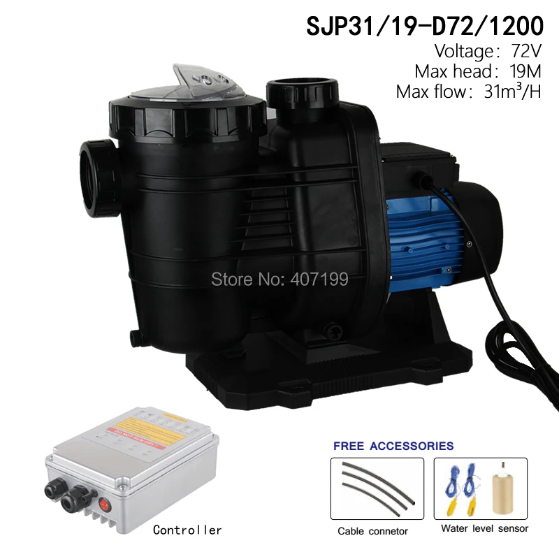 72V 1200watts Solar DC Swimming Pool Pump , solar powered pool pump, circulation pump SJP31/19