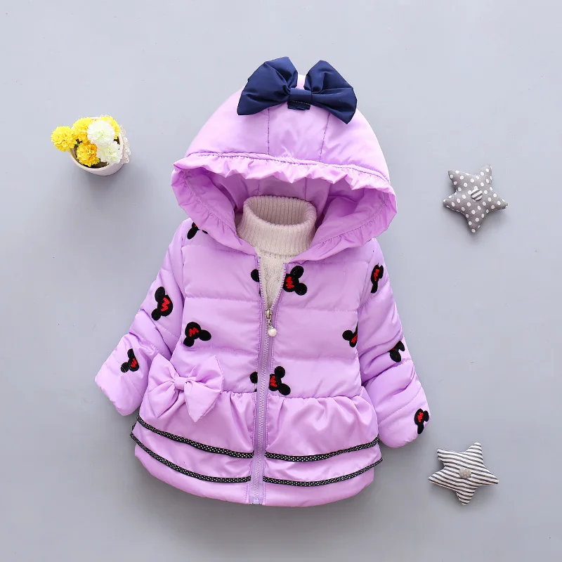 

Winter Jackets For Girls Coats Cotton Hooded Baby Girl Jacket&Coat Children Clothing Long Sleeve Thick Kids Outerwear 4.6