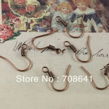 

Antique Copper Plated Copper Blank Spring Earring Hooks DIY Ear Craft Jewelry Making Findings Wholesale