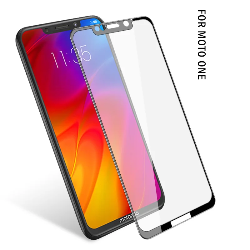 Защитное стекло с полным покрытием для Motorola One защиты экрана Moto OnePower PowerOne пленка