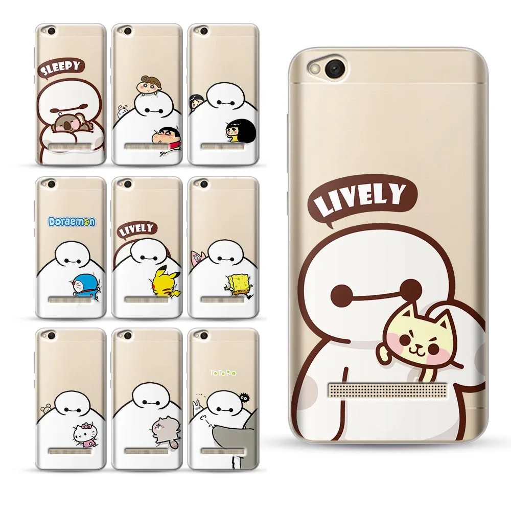 

Cute BayMax for funda Xiaomi Mi 8 Case Mi A1 6 5X Cat Kitty Cat for Coque XiaoMi Redmi 5A Case 4X 5 5 Plus Note 4X Note 5A 5