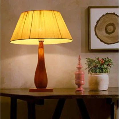 

New chinese style streamlined folding fabric art Table Lamps Modern creative resin lamp for bedroom&studio&foyer&writing desk