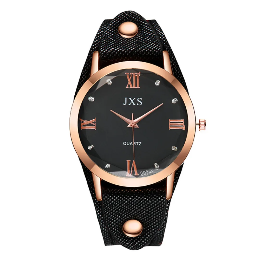 

Fashion Analog Leather Band Clock relogio feminino Quartz Wrist Watch Woman's Casual Diamond Round New Vogue Ladies Watches