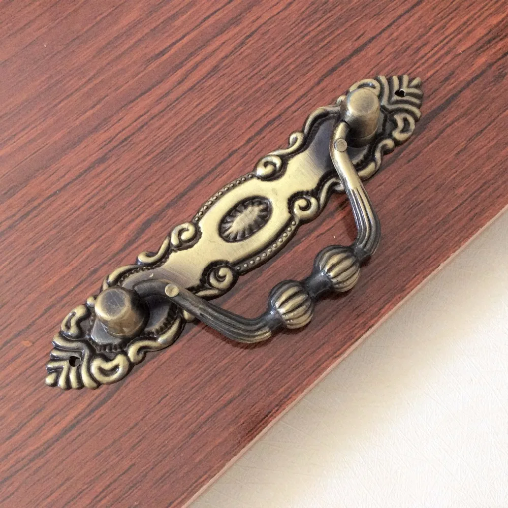 Bronze Cupboard Drop Bail Swing Handles Drawer Knobs / Kitchen