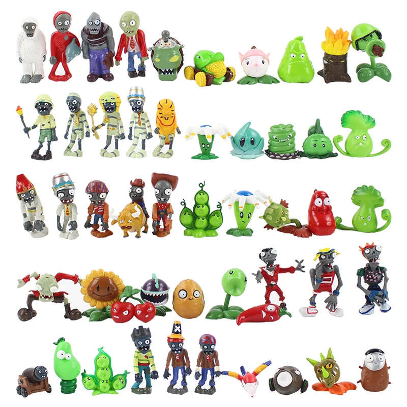 Экшн Фигурка Растения против Зомби из ПВХ игрушка PVZ растение + Кукла зомби