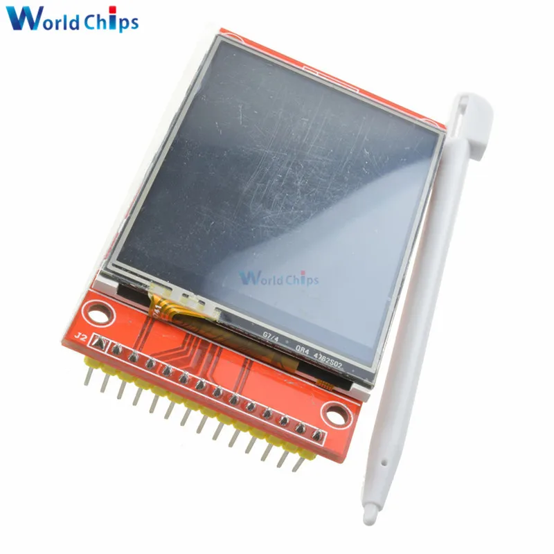 2,4 дюймовый ЖК-дисплей 240x320 SPI TFT ILI9341 Белый светодиодный модуль для Arduino o светодиодный ЖК-модуль последовательного порта 5 В/3,3 В PCB адаптер Micro SD карта - Цвет: With touch LCD