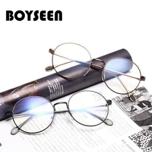 BOYSEEN круглая рамка ретро тенденция плоским Зеркало оптические очки литературный вентилятор может быть оснащен близорукости 3198