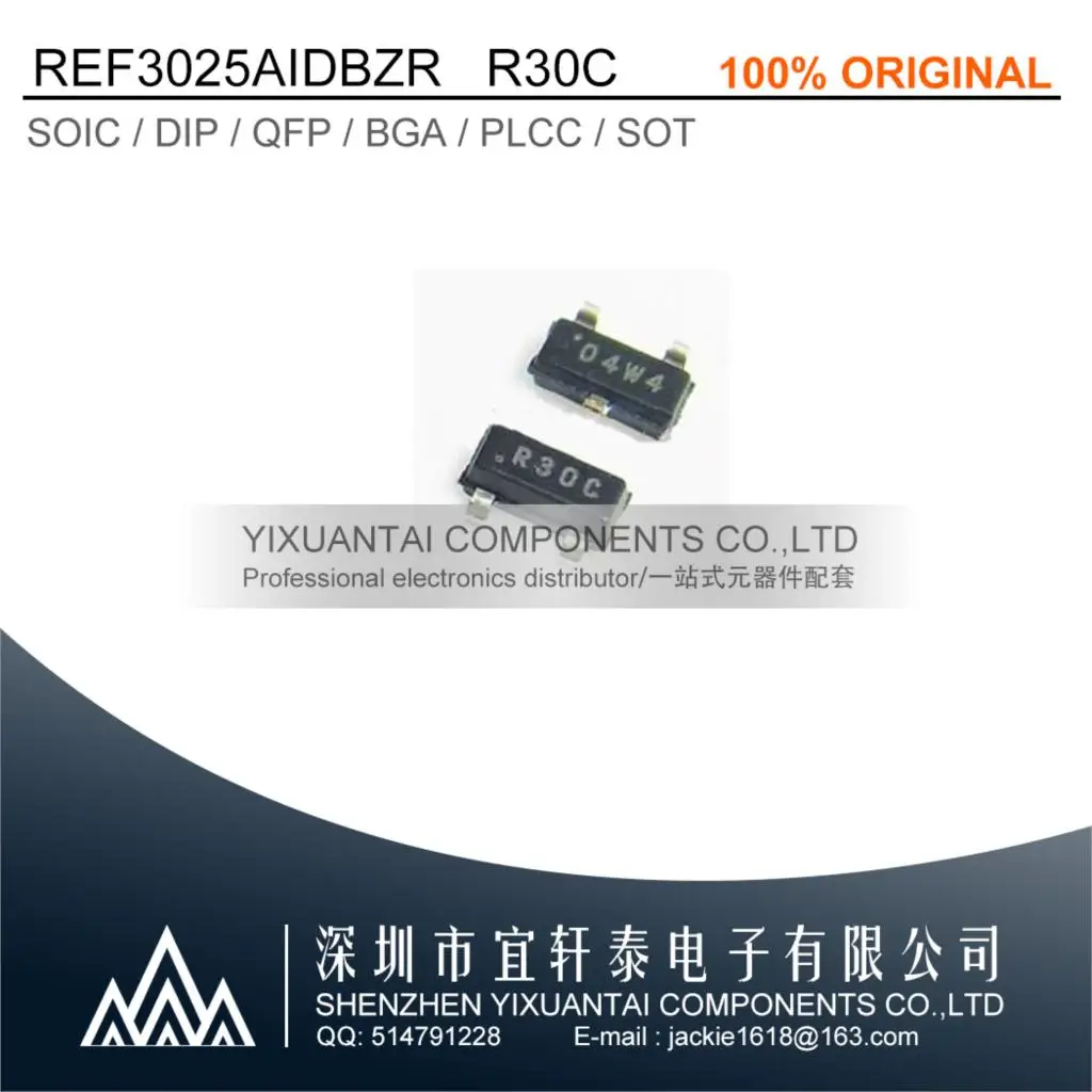 

10-100pcs/Lot Free Shipping REF3025AIDBZR REF3025A REF3025 IC VREF SERIES 0.2% SOT23-3 Marking:R30C New Original