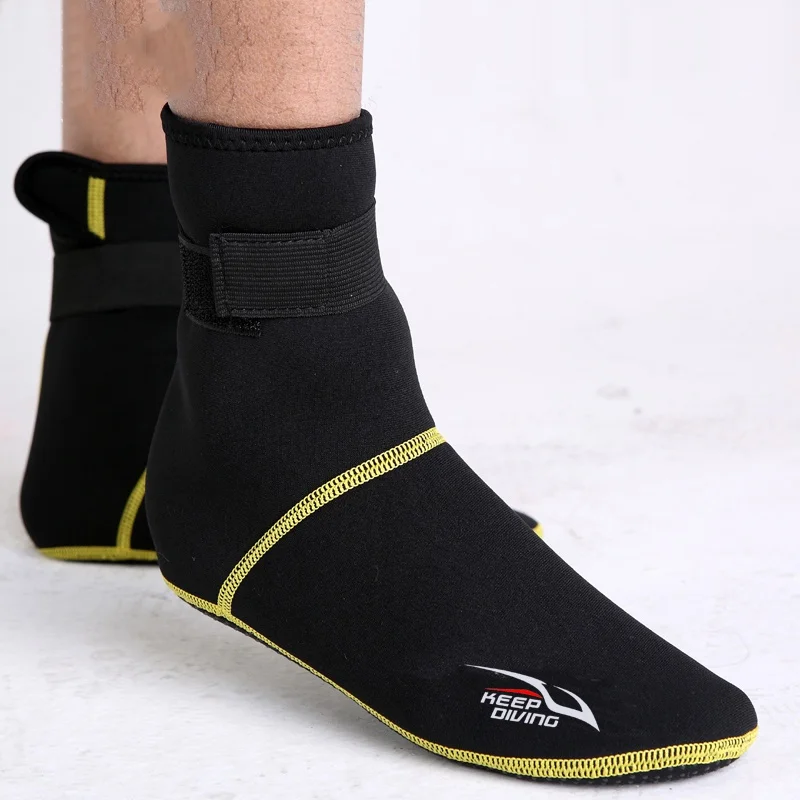 Открытый неопрен подводное плавание обувь носки 3 мм пляжные сапоги гидрокостюм Защита от царапин теплые противоскользящие зимние