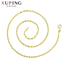 Xuping Элегантное Изысканное ожерелье из чистого золота с покрытием длинное ожерелье Женская цепочка ювелирное изделие подарок S74, 1-44224