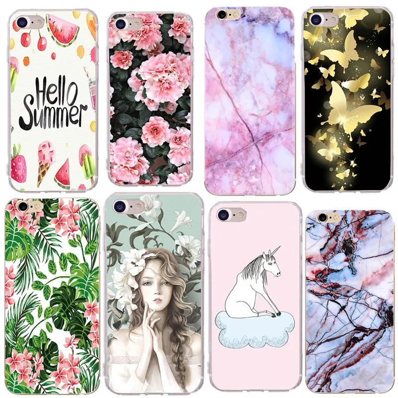 Silicone Phone Cover Soft TPU Case for iphone 8 Plus X 5s 5 se Mickey Marble Shell For 7 6 S Fitted caso |