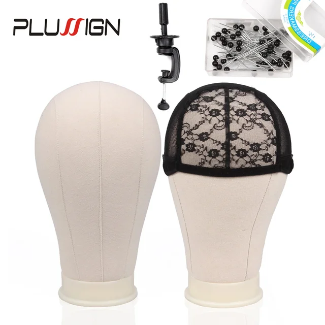 Professional Wig Maker Stand 21" 25" 100 Cork Canvas Block Head Set