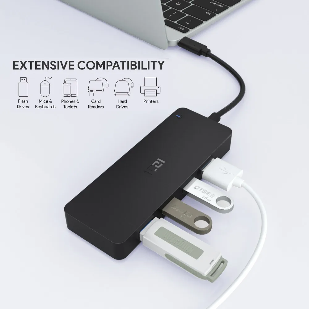 ICZI USB-C концентратор до 4 USB 3,0 портов адаптер type c otg концентратор для передачи данных конвертер для ноутбука Macbook lenovo мобильный телефон