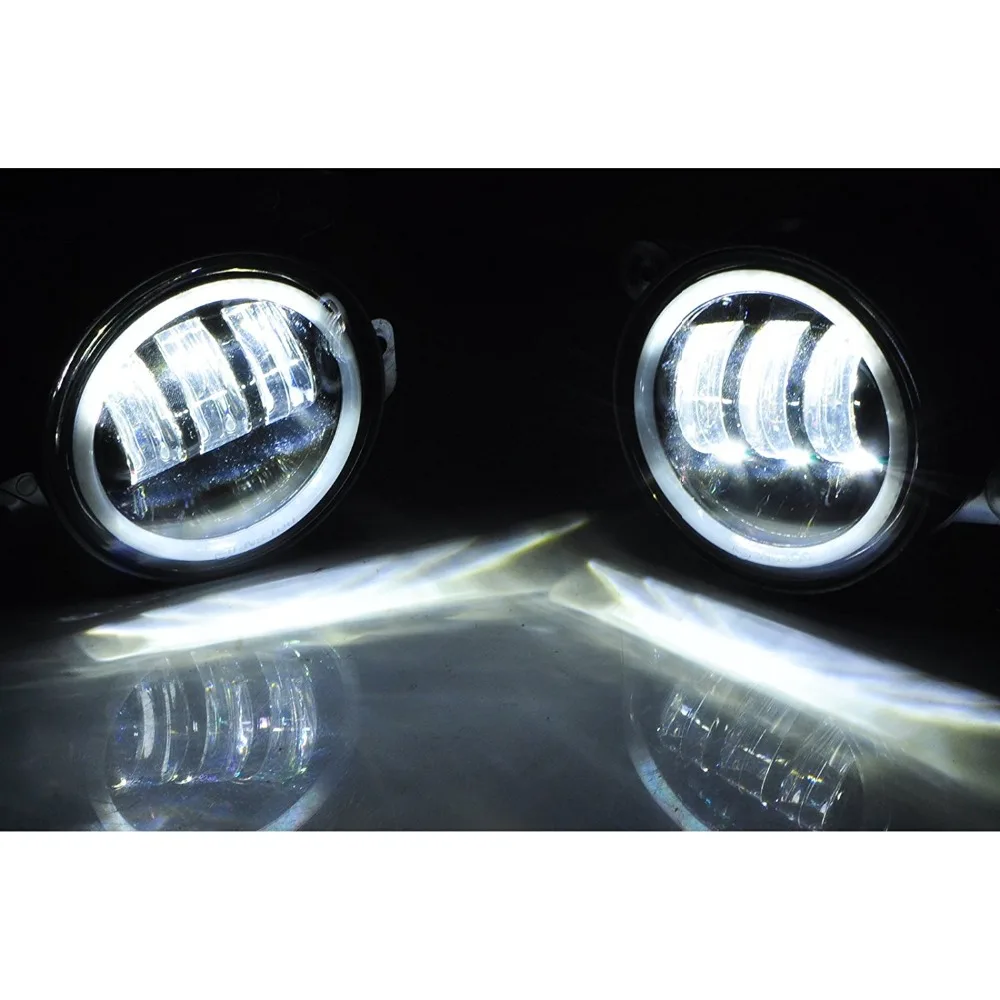 2PCSPair 4 Inch 30W LED Fog Light For Jeep Wrangler JK 07~14 High Power LED Fog Lamp Auto DRL Lighting Led Headlamp (15)