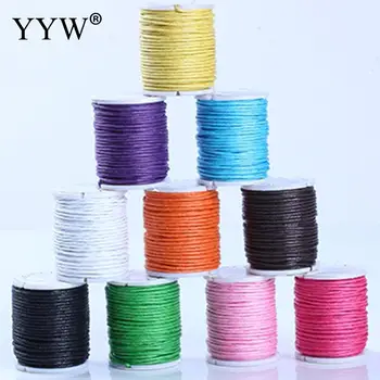 

Roll Waxed Cord 1mm 10PCs/Lot For Bracelet And Necklace Making with plastic spool Wax Linen Cord Thread String