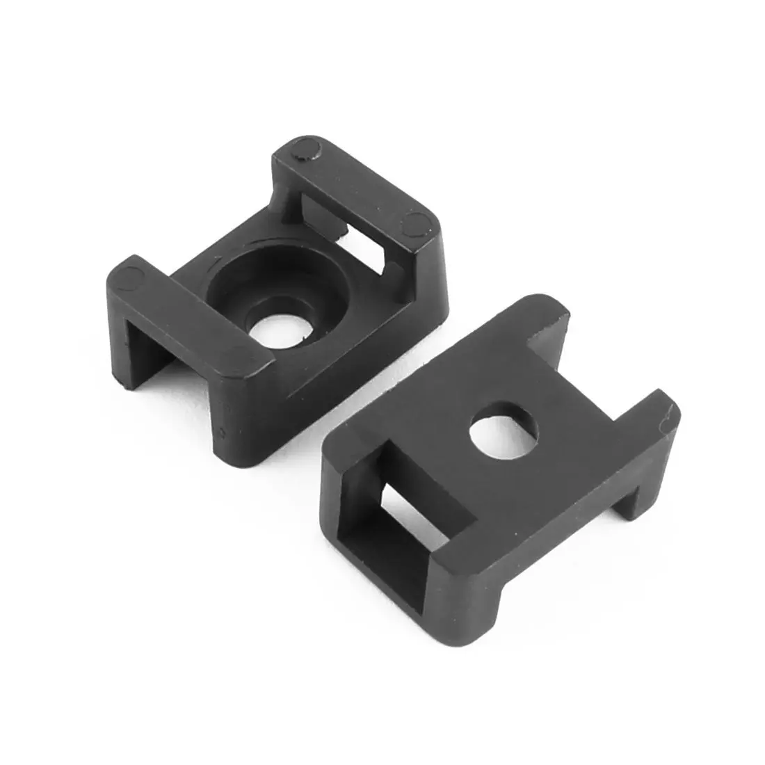 100 x 9MM WHITE CABLE TIES MOUNTS SADDLES BASES HOLDER SADDLE WIRE