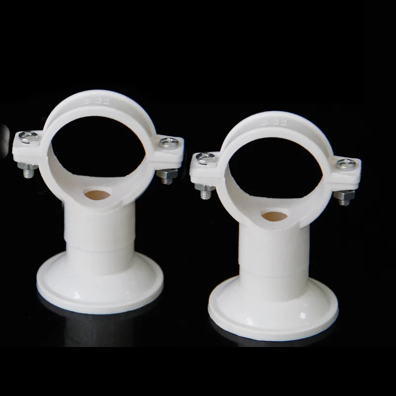 

20mm 25mm 32mm PVC Water Supply Lift Sub Clip Hoop Plate Type Base Card Water Pipe Clamp 10pcs