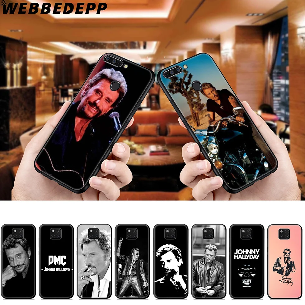 

WEBBEDEPP Johnny Hallyday Soft Case for Huawei Mate Honor 20 6A 7A 7C 7X 8 9 9X 10 View 20 10 Lite Pro Mate 30 20 Lite Pro