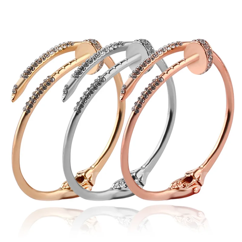 

Brand Pulseira Feminina Silver Color Geometric Open Cuff Bangles Stainless Steel Bracelet Men Women 4 Colour Jewelry