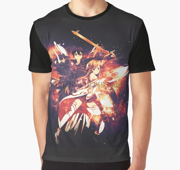 

All Over Print 3D Tshirt Men Funny T Shirt SAO Graphic T-Shirt