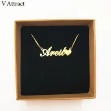 Ювелирные изделия из нержавеющей стали, персонализированное имя, ожерелье, сердце, шарм, Массивное колье, ожерелье s, для женщин, на заказ, Bijoux, дружба, подарок