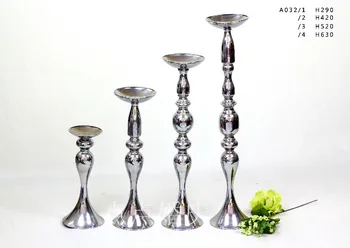 

lastest 30cm/11.8" tall Wedding master table flower vases T road lead Silver mermaid candle stick wedding road lead 10pcs