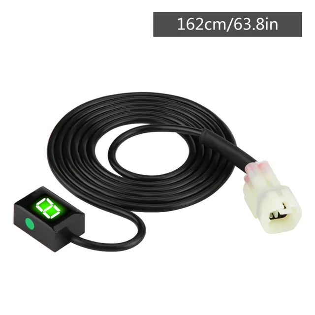 Motorcycle Gear Indicator Motorbike ECU Plug Mount 6 Speed Digital Gear Indicator Shift Lever Display for Kawasaki Green Display