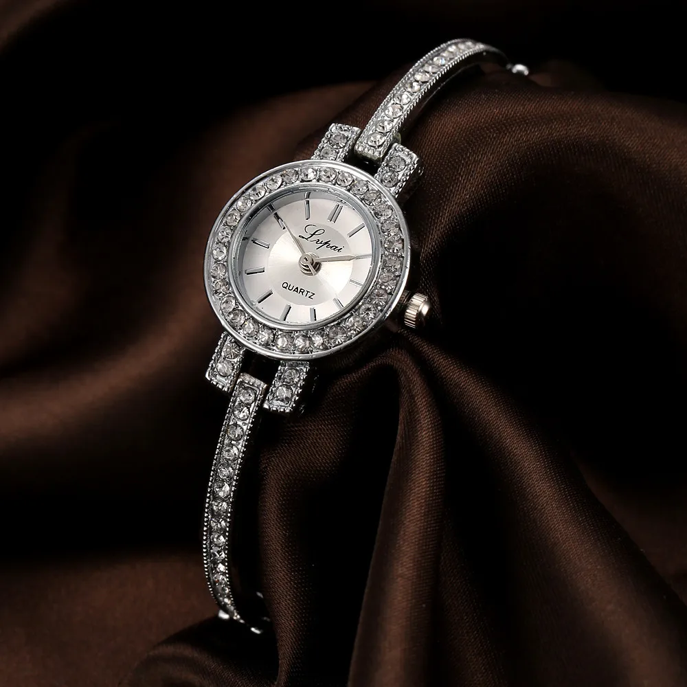 LVPAI Роскошные ювелирные изделия из чистого стразы женские часы модные Повседневное женские часы-браслет Аналоговые Кварцевые Нержавеющая сталь подарочные Reloj# W