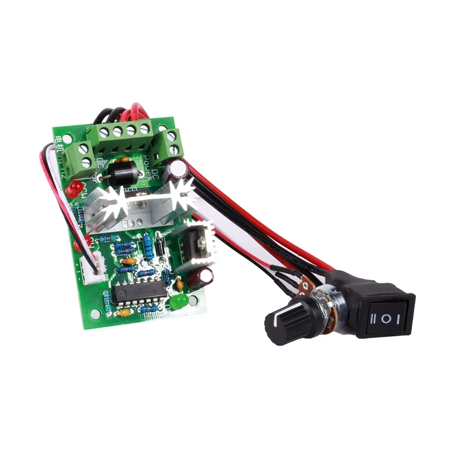 

10V 12V 24V 30V Adjustable DC Motor Speed PWM Controller Reversing Switch 120W