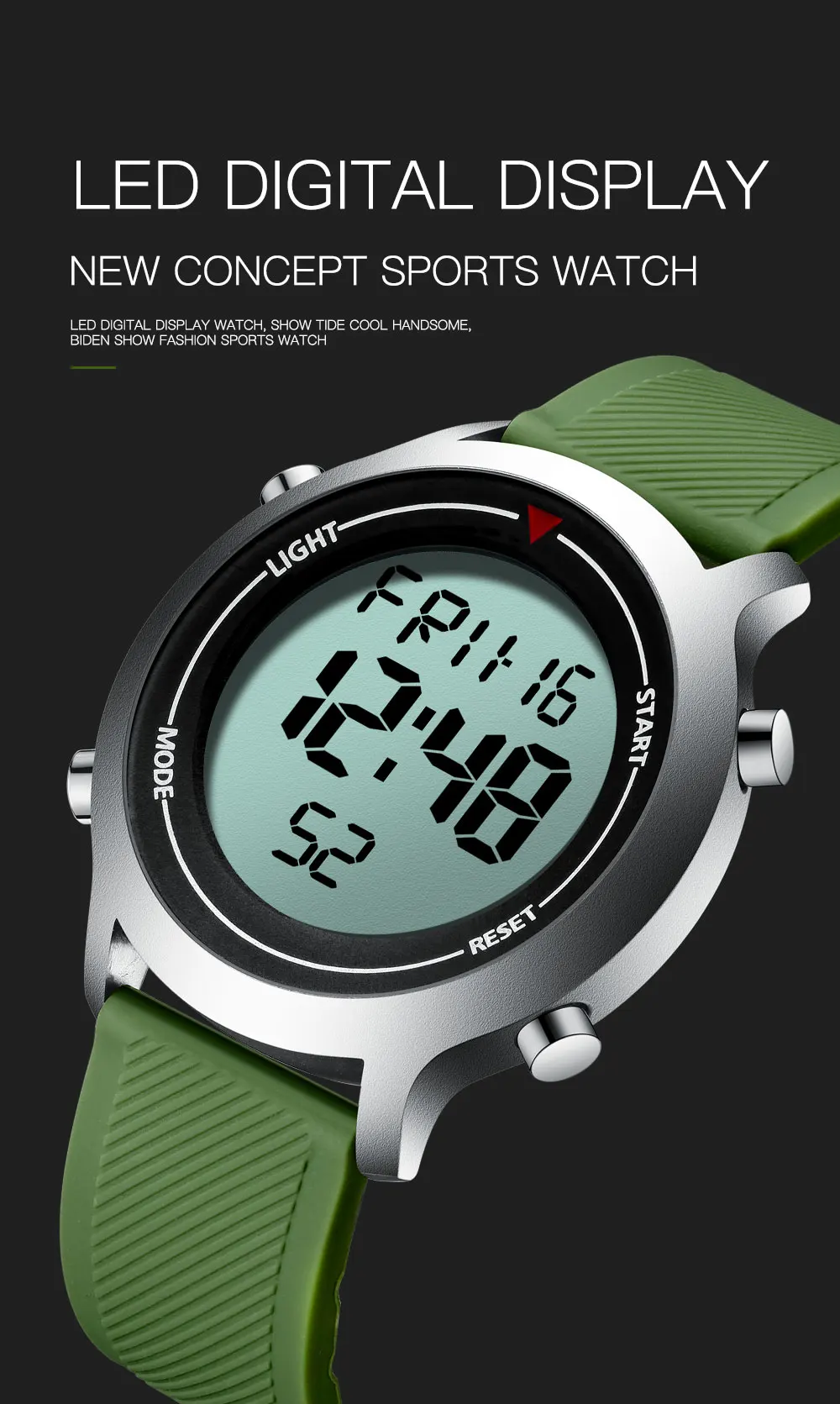 Модные цифровые часы для мужчин светодиодный дисплей водонепроницаемые военные спортивные мужские часы силиконовый браслет мужские электронные наручные часы