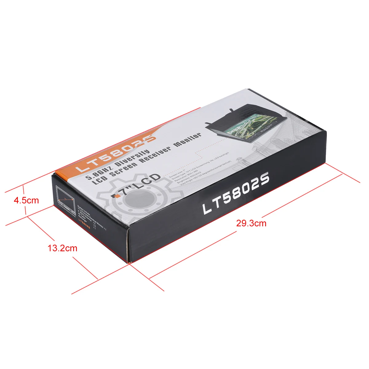 LCD5802 LT5802S 5802 5 8G 40CH 7 дюймов приёмник разнесённых сигналов Raceband для контроля уровня