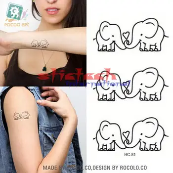 

by dhl or ems 2000pcs Elephant Pattern Flash Tattoo Waterproof Temporary Kawaii Fake Tattoo Stickers