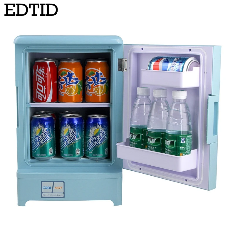

EDTID 2 in 1 Mini Refrigerator Multifunction Used in truck and Home High-quality,15L 48w convinent Energy-saving