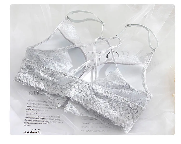 CINOON New Sexy Push Up Front Closure Lingerie Set Beautiful back Underwear Lace Brassiere Women Bralette Bra And Panties Set (18)