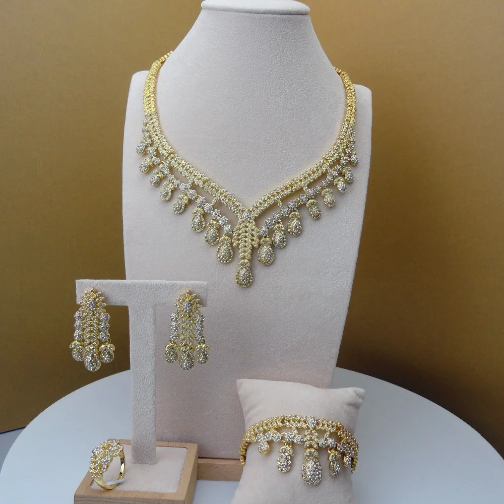 

Yuminglai 2019 Rhinestone Jewelry Set New Fashion Wedding African Costume Jewelry Sets FHK5774