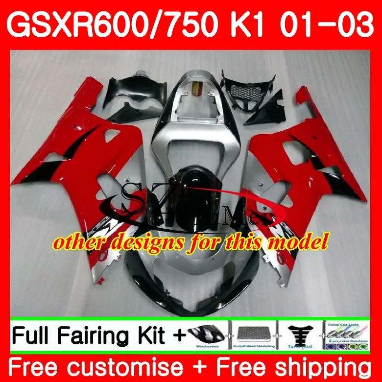 Корпус для SUZUKI GSX-R600 GSXR 600 750 01 03 GSX-R750 желтый blk 29SH21 K1 GSXR750 01 02 03 GSXR600 2001 2002 2003 обтекатель