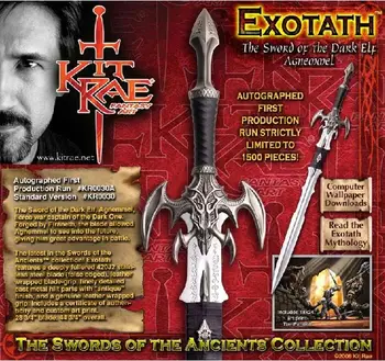 

S0327 EXOTATH DARK WIZARD EXCALIBUR ELF AGNEMMEL SWORD KIT RAE GOLD VERSION 42"