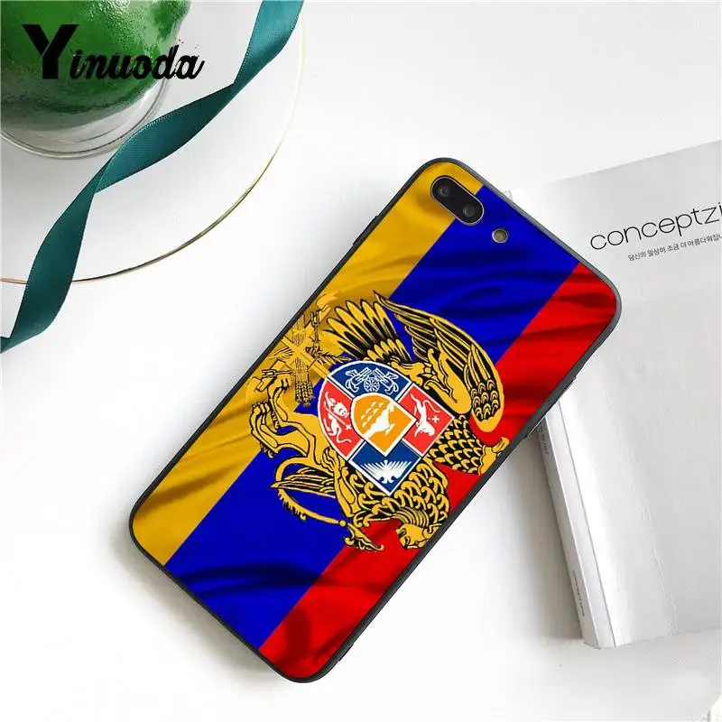 Yinuoda Armenia Россия флаг герб ультра тонкий мультфильм шаблон чехол для iPhone X 8 7 6 6S Plus X 5 5S SE XR XS XSMAX