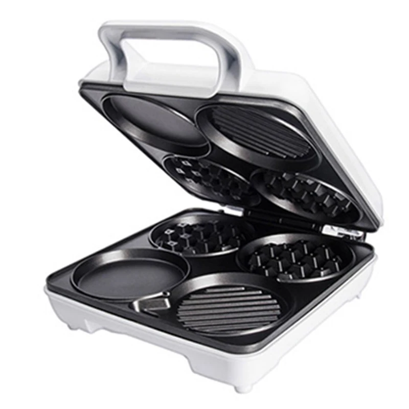 Multi-Functional Waffle Maker breakfast Machine Four-Hole Muffin Machine Egg Frying Pan Pancake Machine SW-289HW hamburger maker non stick flat bottom household frying pan breakfast egg dumpling pan mold separated four holes poached egg pot