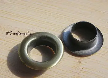 

eyelets metal with washer grommets anti brass round 60 sets 10 mm G36