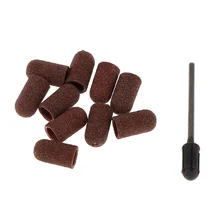 10 Pieces Dark Brown Sanding Bands Nail Drill Sand Band For Acrylic Nails Manicure Machine and