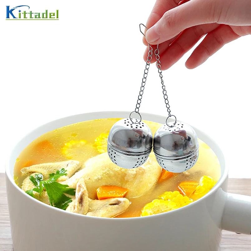 1Pc Stainless Steel Tea Infuser Ball Kitchen Herb Mesh Strainer with